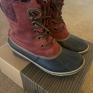 Sorel Redwood and Tan Slimpack II Lace Boots